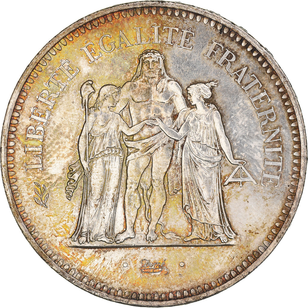 Coin, France, Hercule, 50 Francs, 1977, Paris, MS(60-62), Silver, KM:941.1