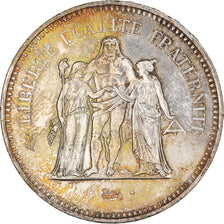 Coin, France, Hercule, 50 Francs, 1977, Paris, MS(60-62), Silver, KM:941.1