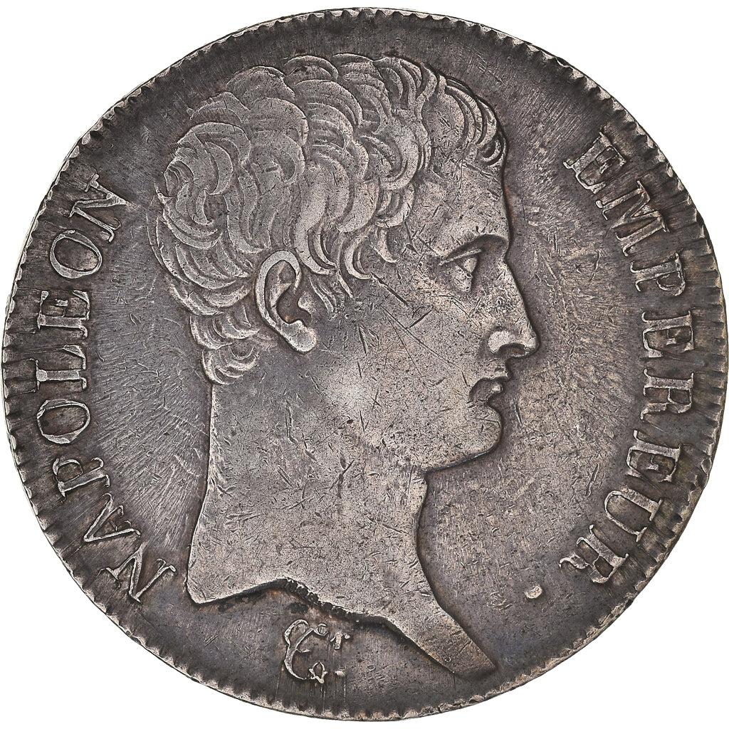 Moneta, Francja, Napoléon I, 5 Francs, 1807, Rouen, AU(50-53), Srebro, KM:673.2