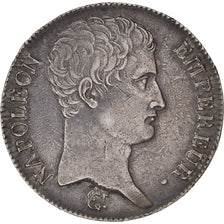Moneta, Francja, Napoléon I, 5 Francs, 1807, Rouen, AU(50-53), Srebro, KM:673.2