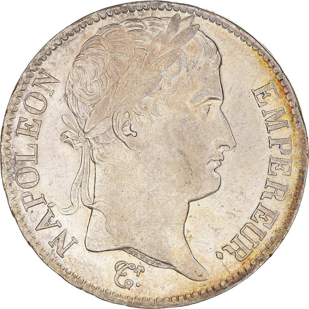 Münze, Frankreich, Napoléon I, 5 Francs, 1813, Rouen, Tranche fautée, SS+