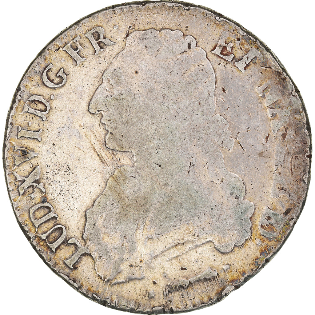 Moeda, França, Louis XVI, Écu de Béarn aux branches d'olivier, Ecu, 1778