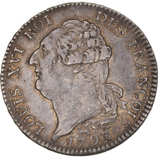 Moneta, Francia, Louis XVI, Écu de 6 livres françois, ECU, 6 Livres, 1793