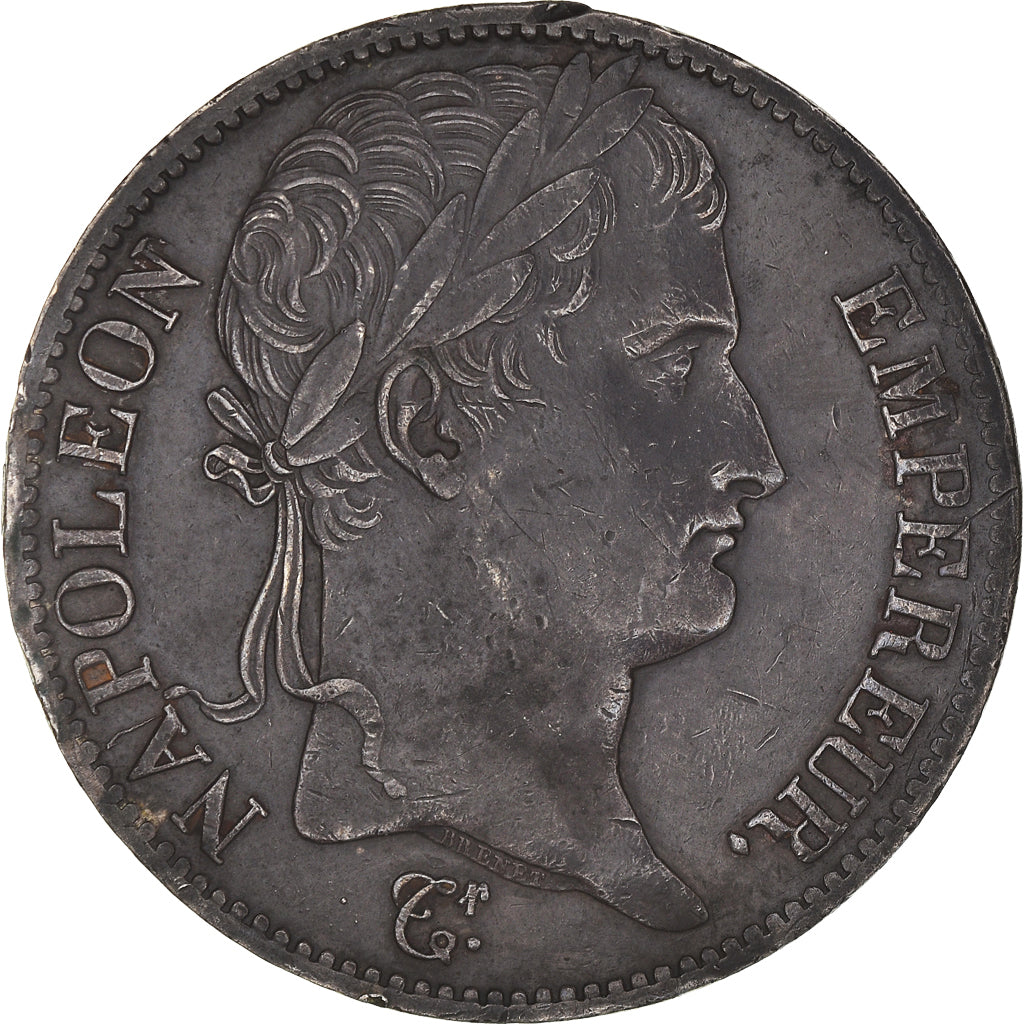 Coin, France, Napoléon I, 5 Francs, 1814, Paris, AU(50-53), Silver, KM:694.1