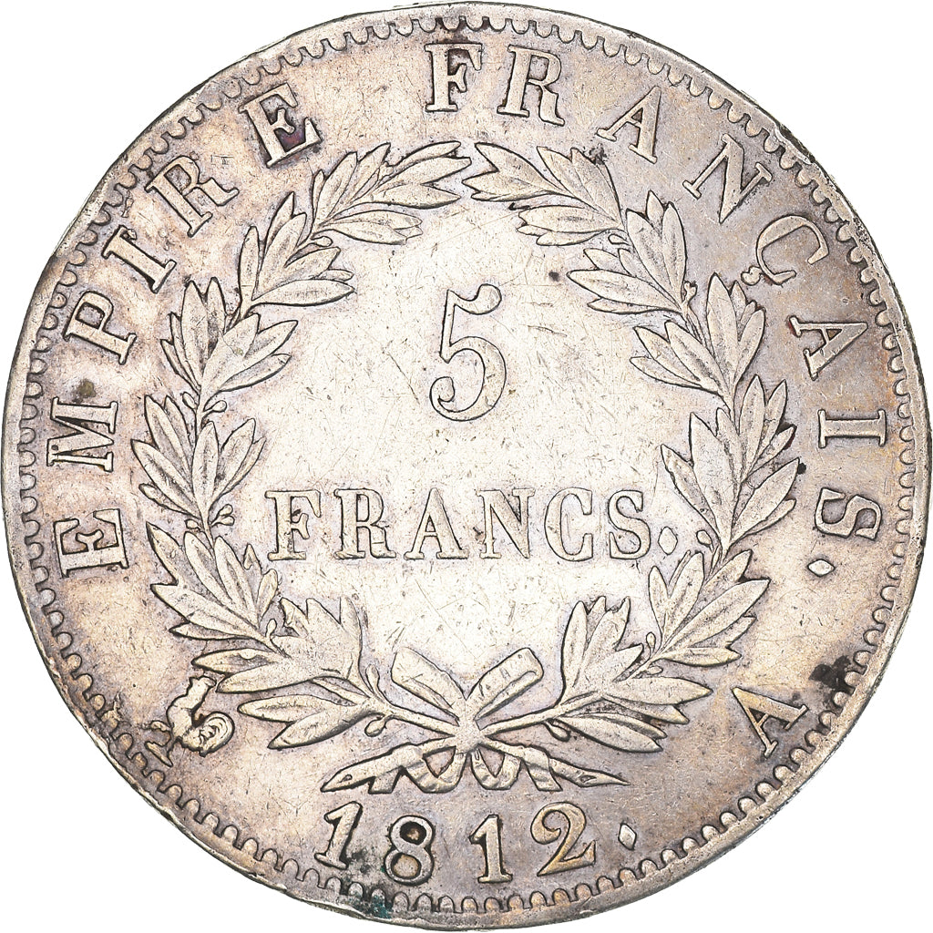 Monnaie, France, Napoléon I, 5 Francs, 1812, Paris, TTB, Argent, Gadoury:584
