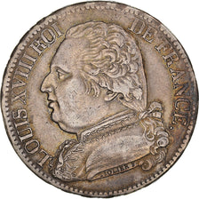 Coin, France, Louis XVIII, Louis XVIII, 5 Francs, 1814, Rouen, AU(50-53)