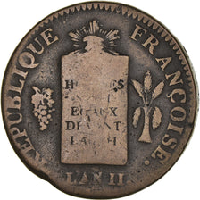 Münze, Frankreich, 2 sols aux balances daté, 2 Sols, 1793, Strasbourg, S
