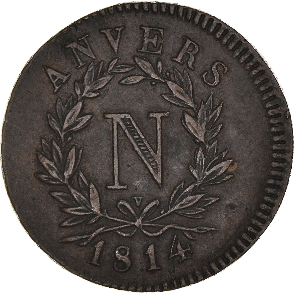 Monnaie, Régions françaises, Napoleon I, 5 Centimes, 1814, Anvers, Siege