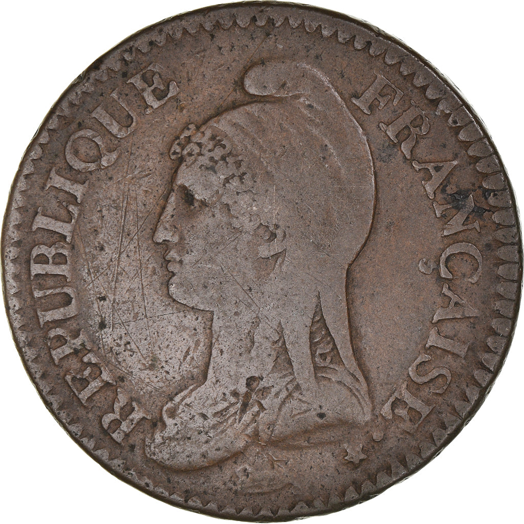 Coin, France, Dupré, Decime, AN 4, Paris, Modification du 2 décimes