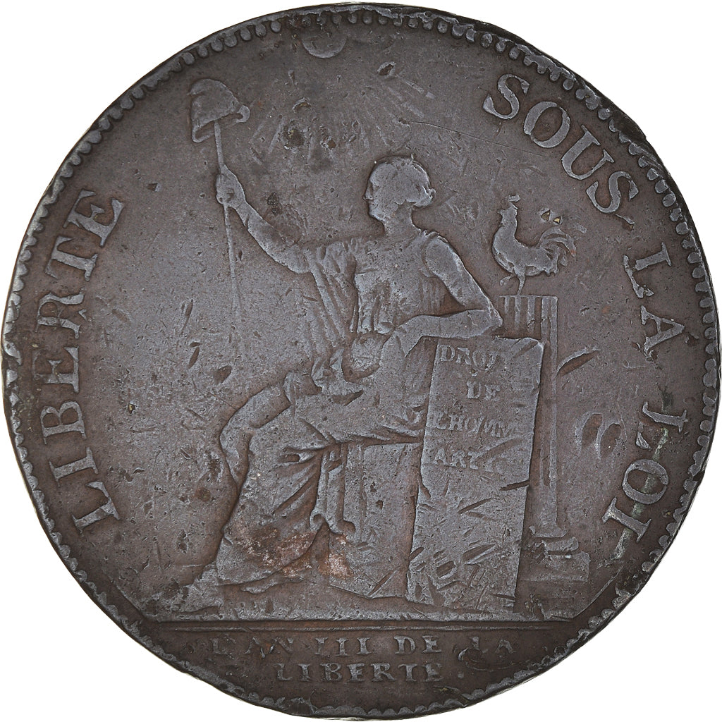 Coin, France, Monneron à la Liberté, 2 Sols, 1791, Birmingham, VF(30-35)