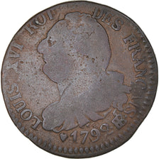 Moneta, Francia, Louis XVI, 6 deniers français, 6 Deniers, 1792, Strasbourg