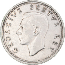 Moneda, Sudáfrica, George VI, 5 Shillings, 1948, Pretoria, MBC, Plata, KM:40.1
