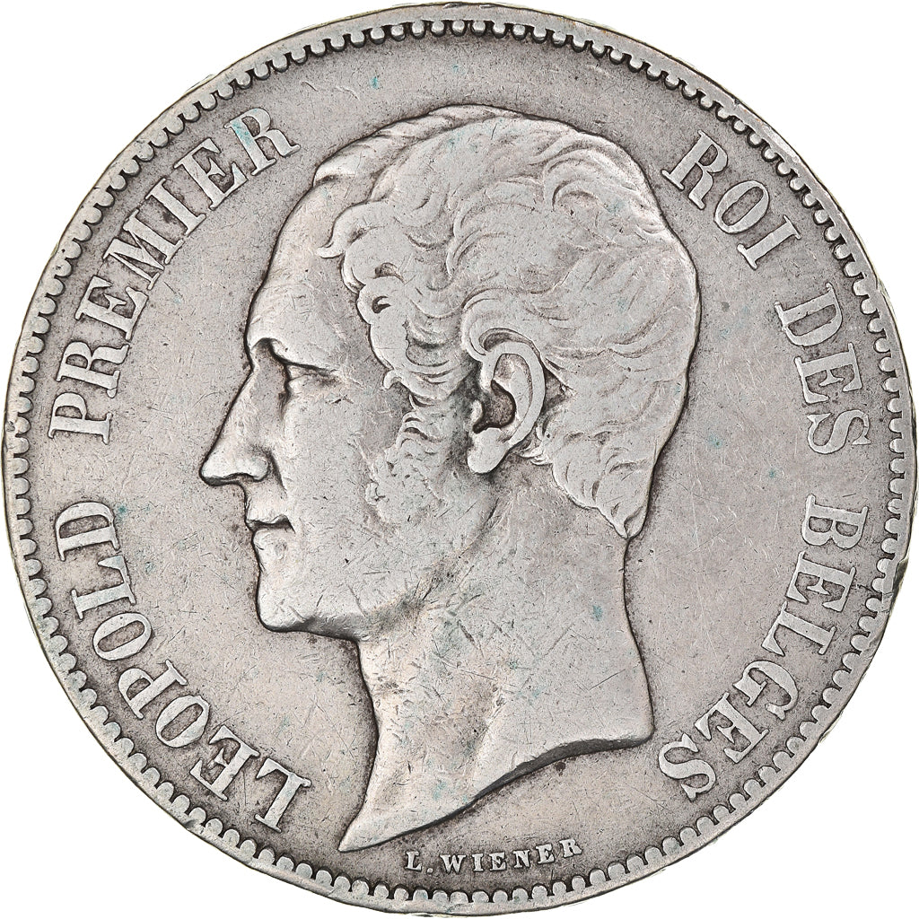 Münze, Belgien, Leopold I, 5 Francs, 5 Frank, 1852, Brussels, S+, Silber, KM:17