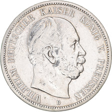 Moneta, Landy niemieckie, PRUSSIA, Wilhelm I, 5 Mark, 1876, Breslau, VF(20-25)