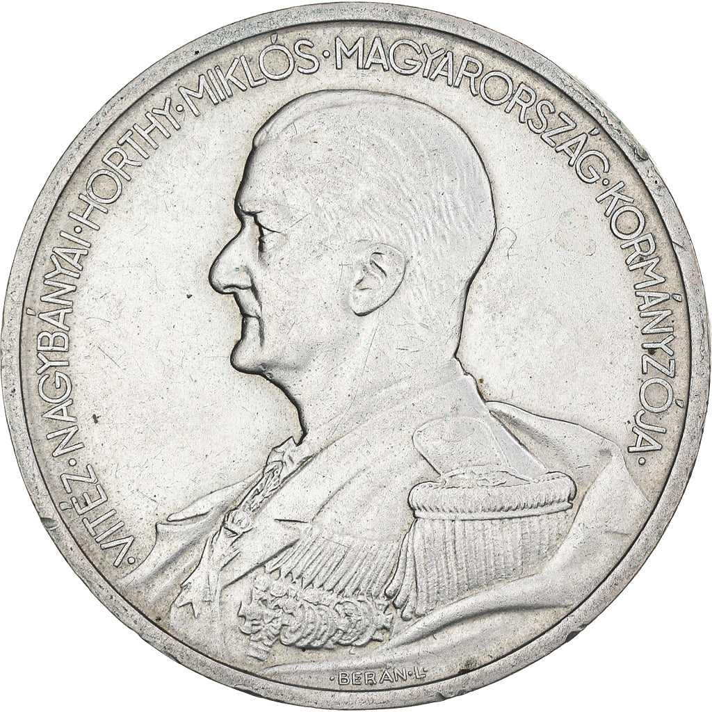 Coin, Hungary, Miklós Horthy, 5 Pengö, 1939, Budapest, EF(40-45), Silver