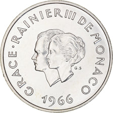 Coin, Monaco, Grace et Rainier III, 10 Francs, 1966, MS(64), Silver, KM:M1