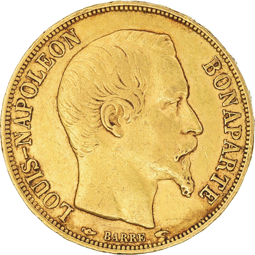 Munten, Frankrijk, Louis Napoleon, 20 Francs, 1852, Paris, ZF, Goud, KM:774