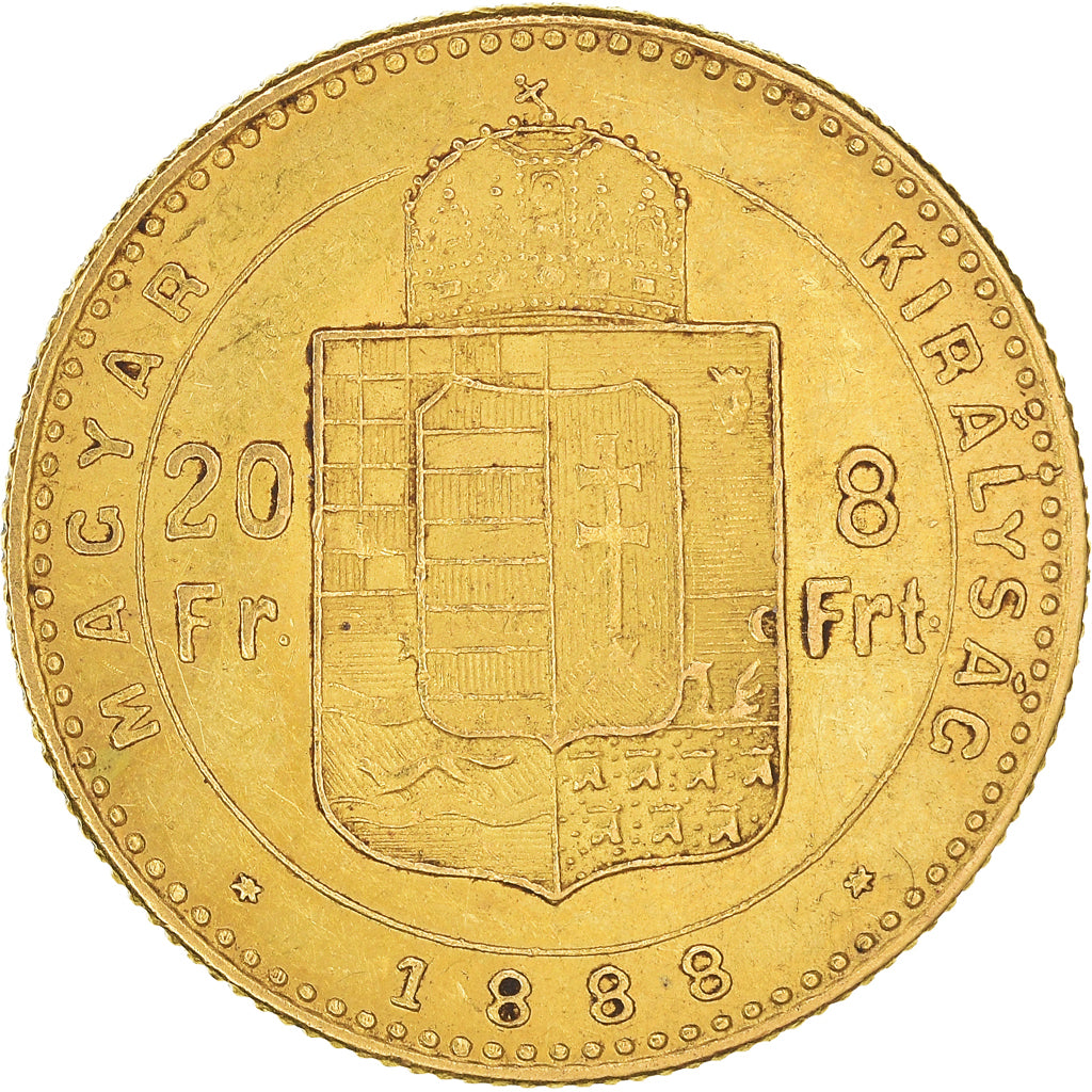Moneta, Węgry, Franz Joseph I, 8 Forint 20 Francs, 1888, Kormoczbanya
