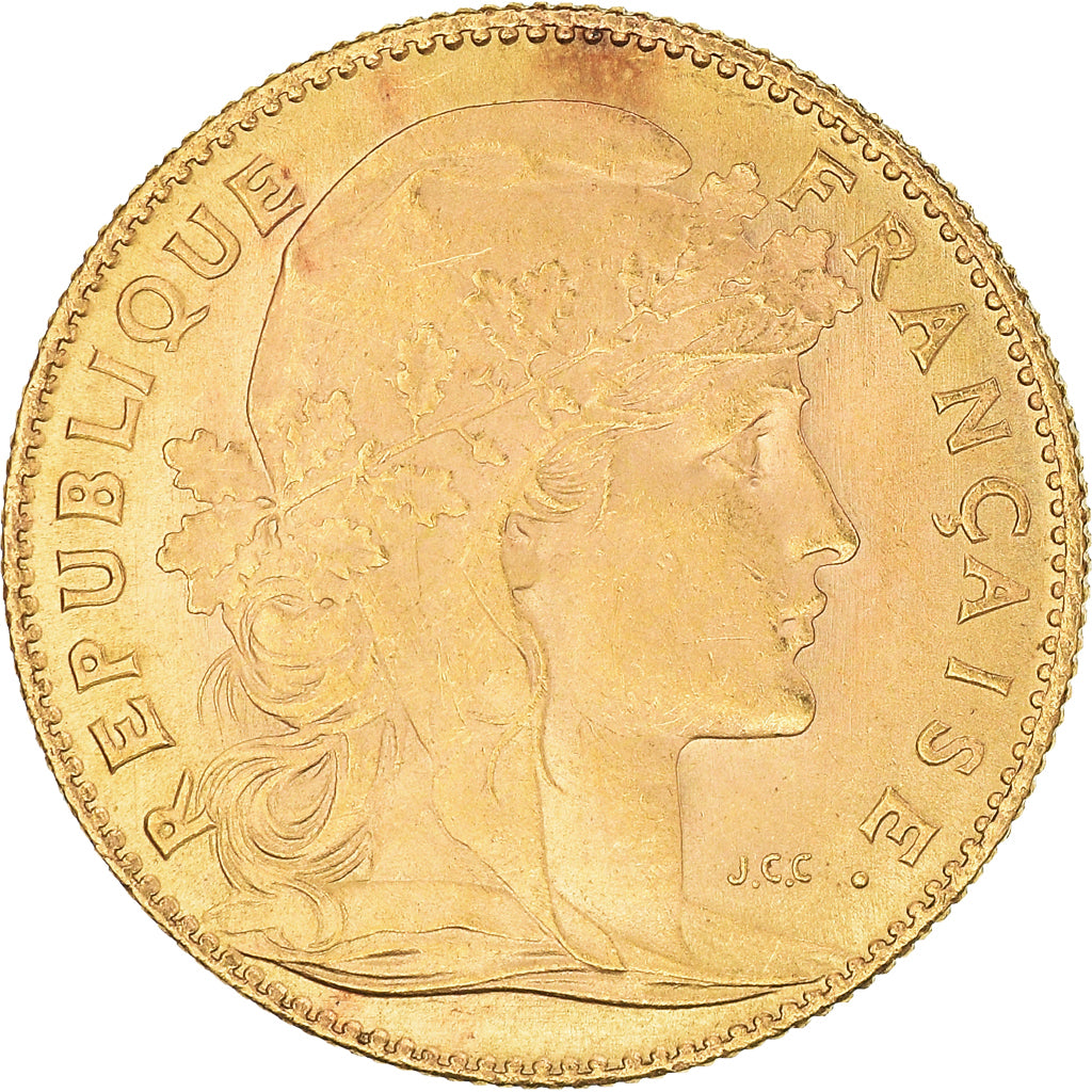 Coin, France, Marianne, 10 Francs, 1914, Paris, AU(55-58), Gold, KM:846