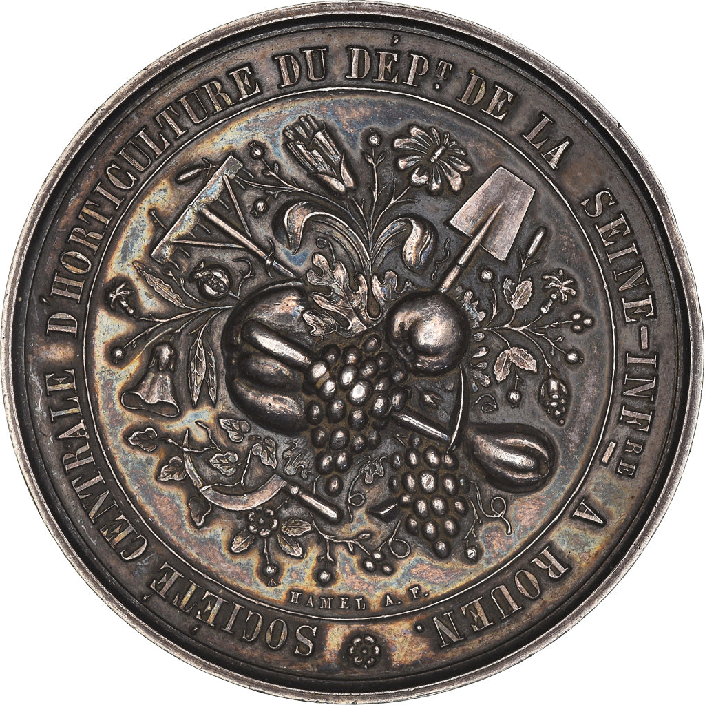 France, Medal, Société centrale d'Horticulture, Rouen, 1853, Hamel, MS(60-62)