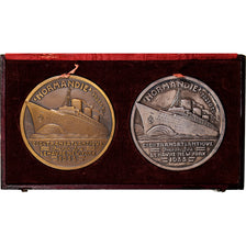 Francia, medalla, Compagnie Générale Transatlantique, Normandie, 1935, Vernon
