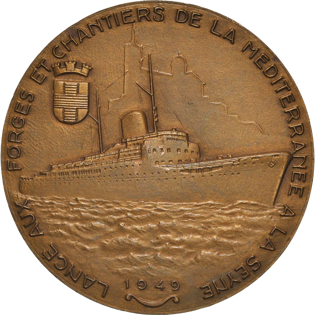 France, Medal, Compagnie Générale Transatlantique, Ville de Marseille