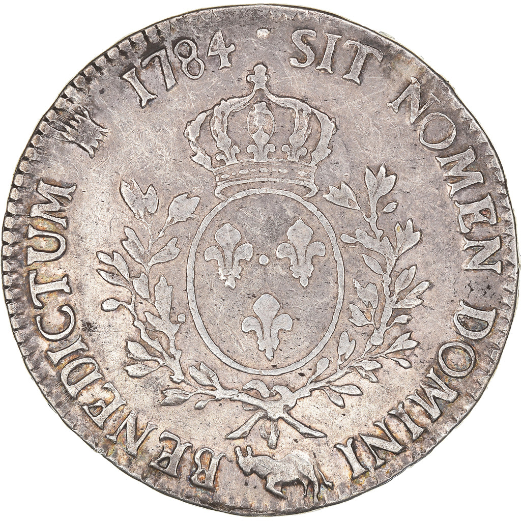 Moneta, Francia, Louis XVI, Écu de Béarn aux branches d'olivier, Ecu, 1784