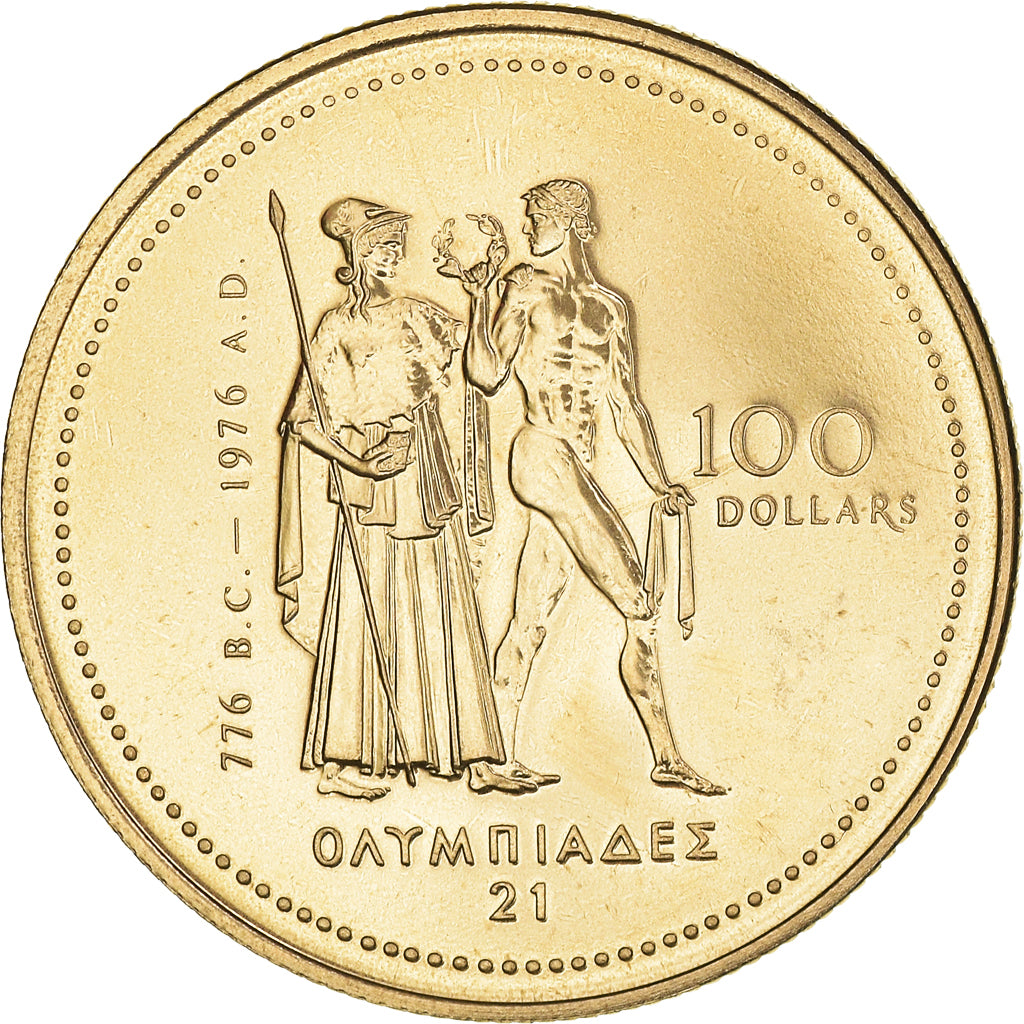 Coin, Canada, Elizabeth II, 100 Dollars, 1976, Royal Canadian Mint, Ottawa