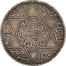 Coin, Morocco, 'Abd al-Aziz, Rial, 10 Dirhams, 1902, London, EF(40-45), Silver