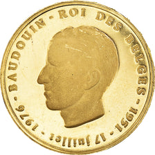 Belgique, Médaille, Baudouin - 25 ans de Règne, Politics, 1976, Latin, FDC, Or