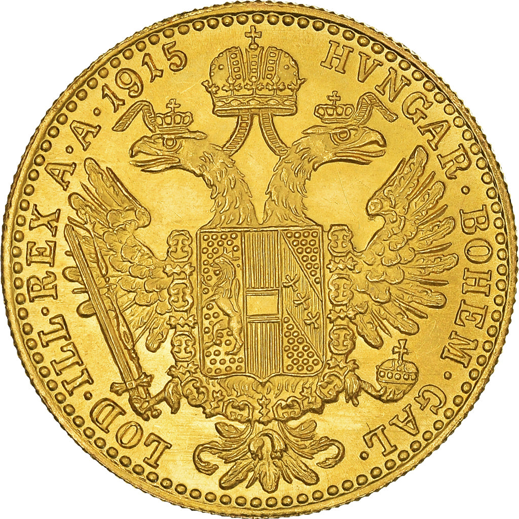 Coin, Austria, Franz Joseph I, Ducat, 1915, Restrike, MS(63), Gold, KM:2267