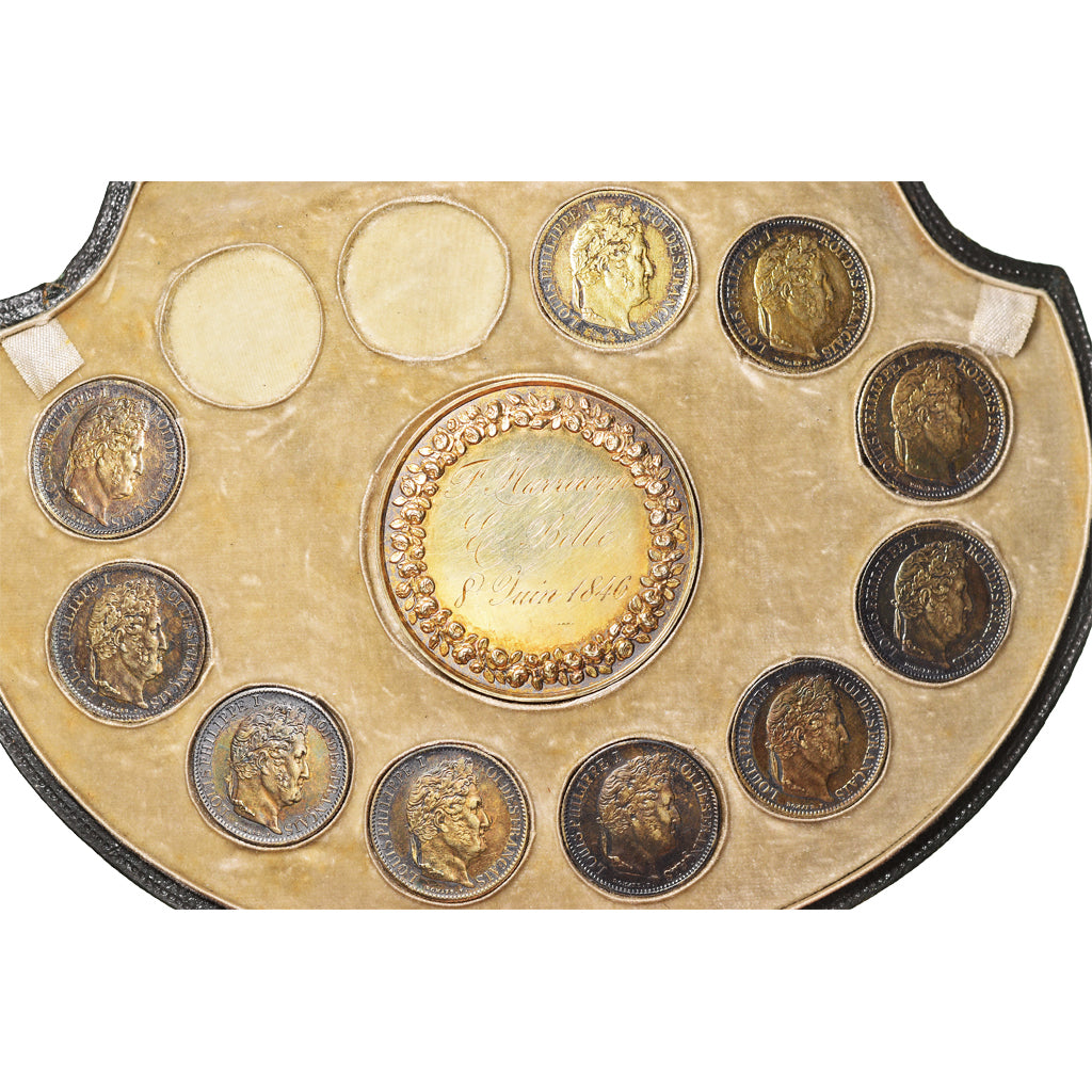 Francia, Love Token, Treizain, Coffret de Mariage, 1846, SPL-, Argento