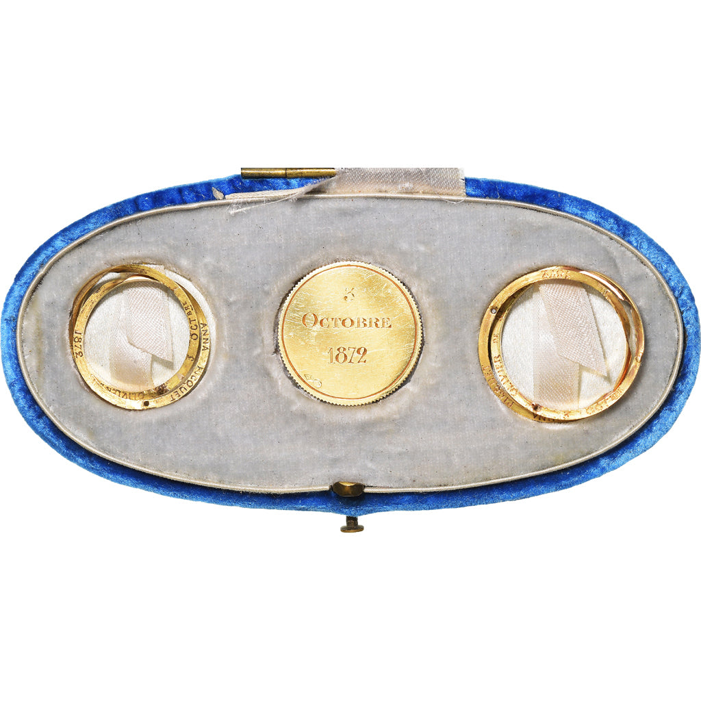 France, Love Token, Treizain, Coffret de Mariage, 1846, AU(55-58), Silver