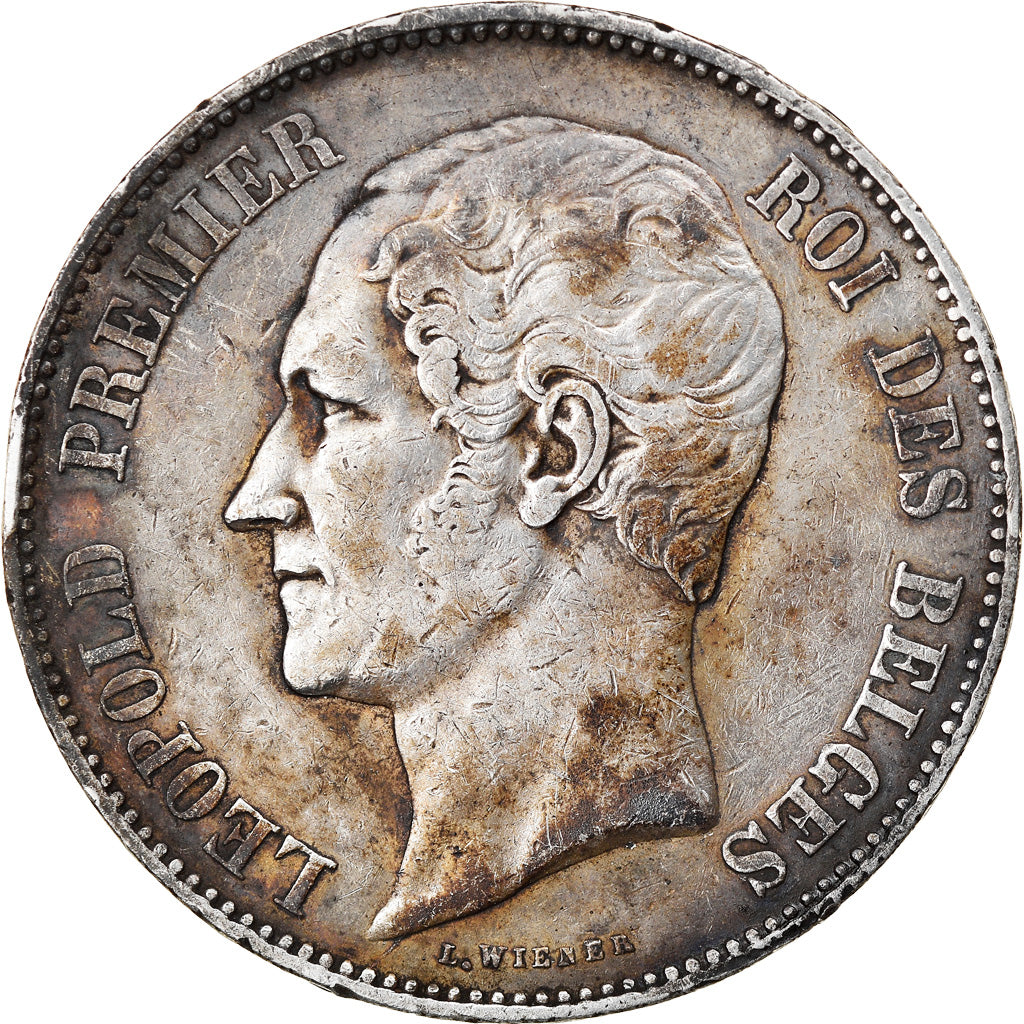 Moneta, Belgio, Leopold I, 5 Francs, 5 Frank, 1849, MB+, Argento, KM:17
