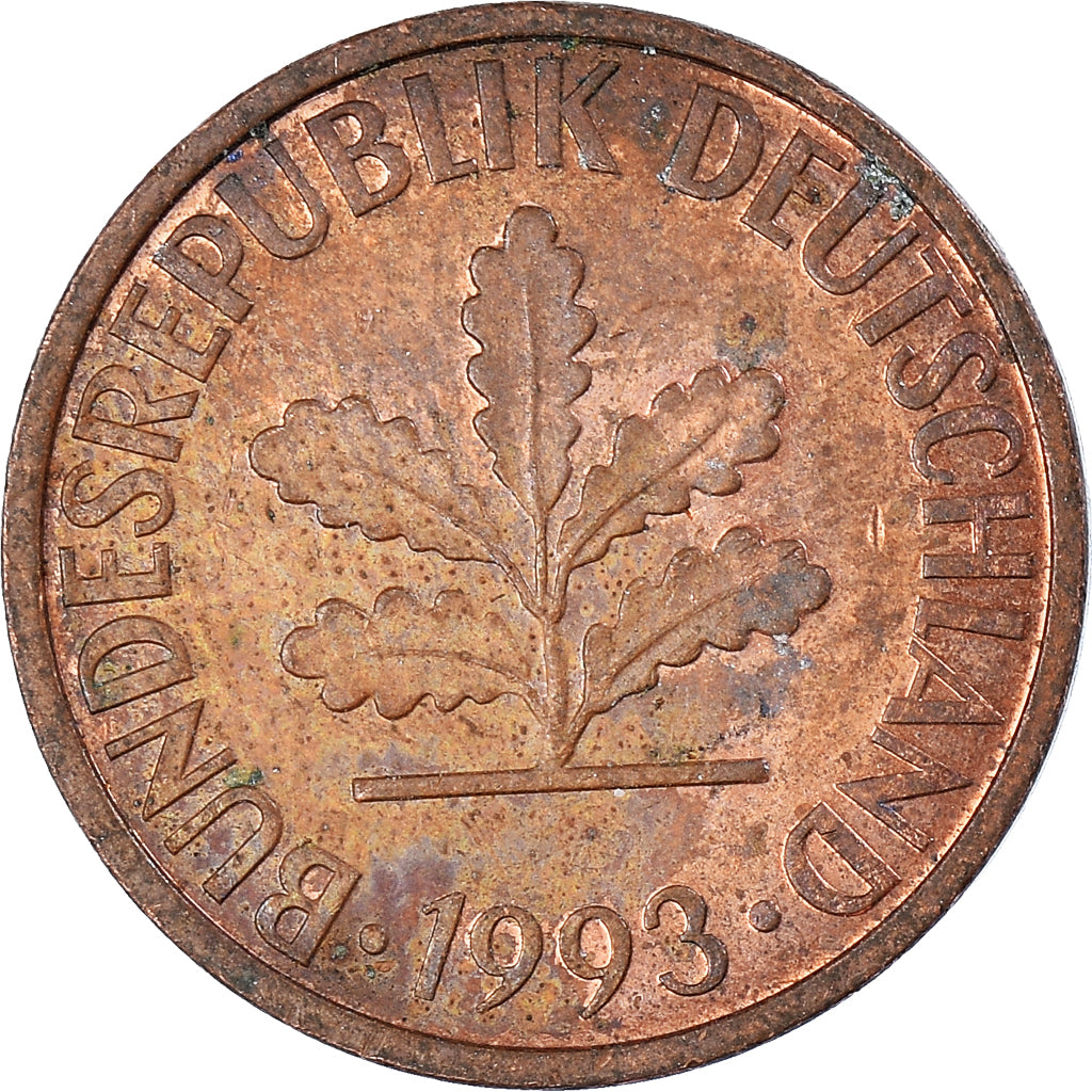 Coin, GERMANY - FEDERAL REPUBLIC, 2 Pfennig, 1993