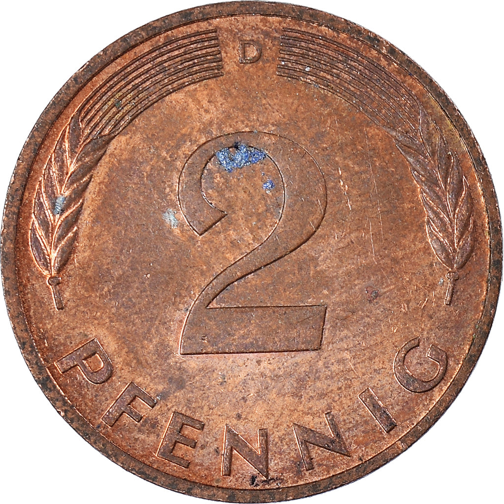 Coin, GERMANY - FEDERAL REPUBLIC, 2 Pfennig, 1993