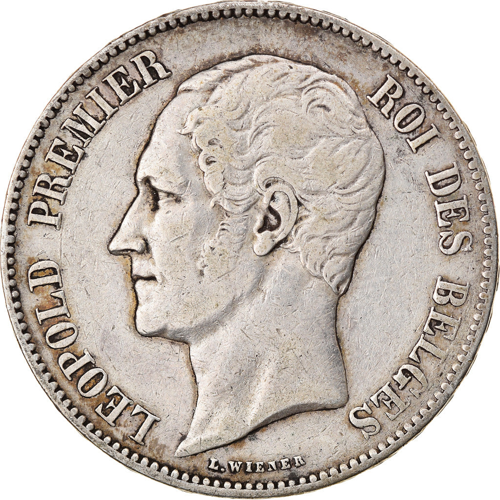 Moneta, Belgio, Leopold I, 5 Francs, 5 Frank, 1851, MB+, Argento, KM:17
