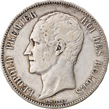 Moneta, Belgio, Leopold I, 5 Francs, 5 Frank, 1851, MB+, Argento, KM:17