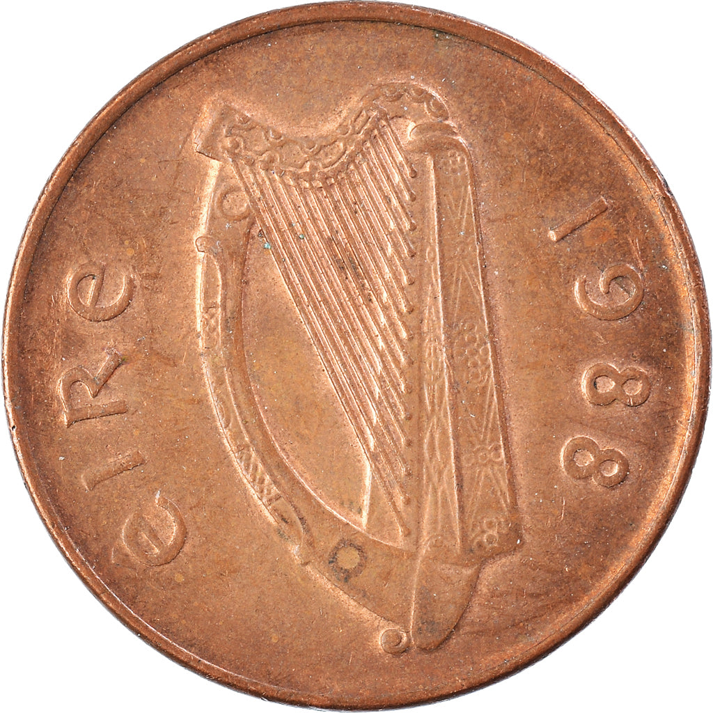 Monnaie, République d'Irlande, 2 Pence, 1988