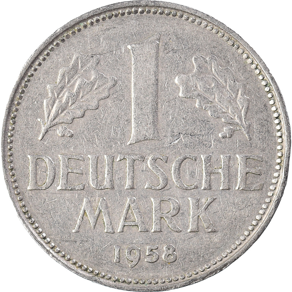 Moeda, ALEMANHA - REPÚBLICA FEDERAL, Mark, 1958