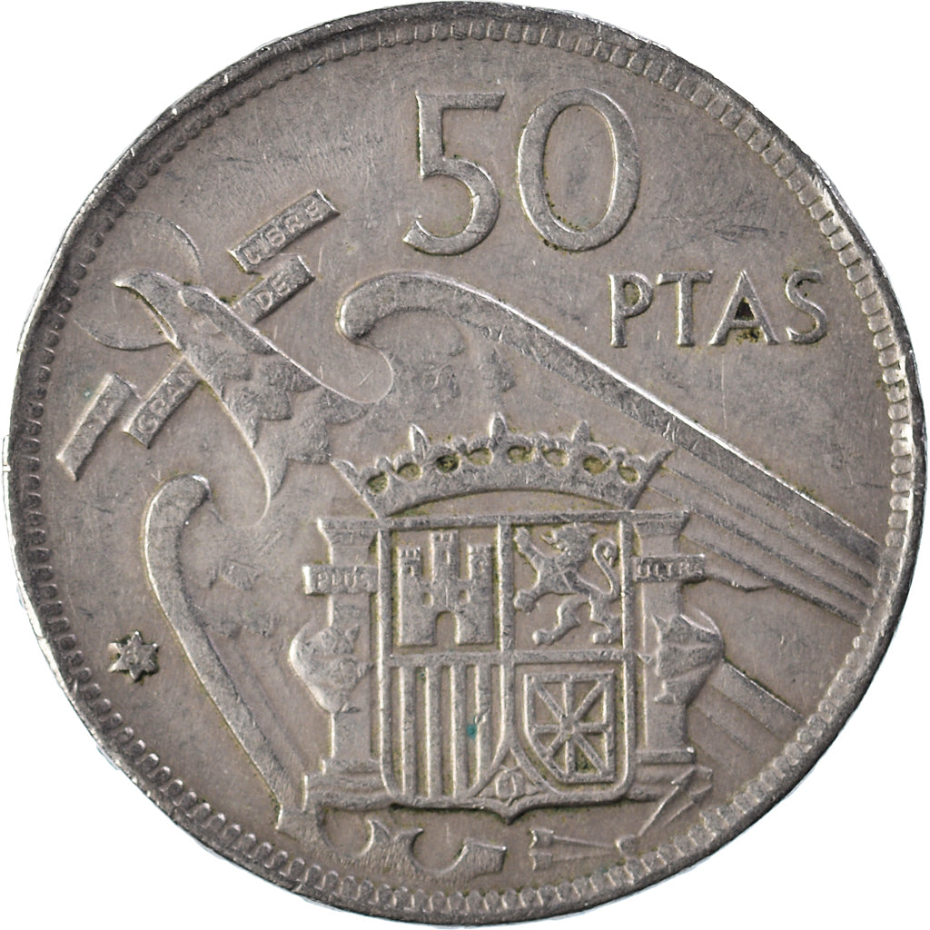 Münze, Spanien, 50 Pesetas, 1957