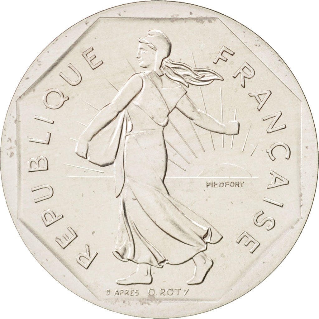 Coin, France, 2 Francs, 1989, Paris, MS(65-70), Silver, Gadoury:123.P2