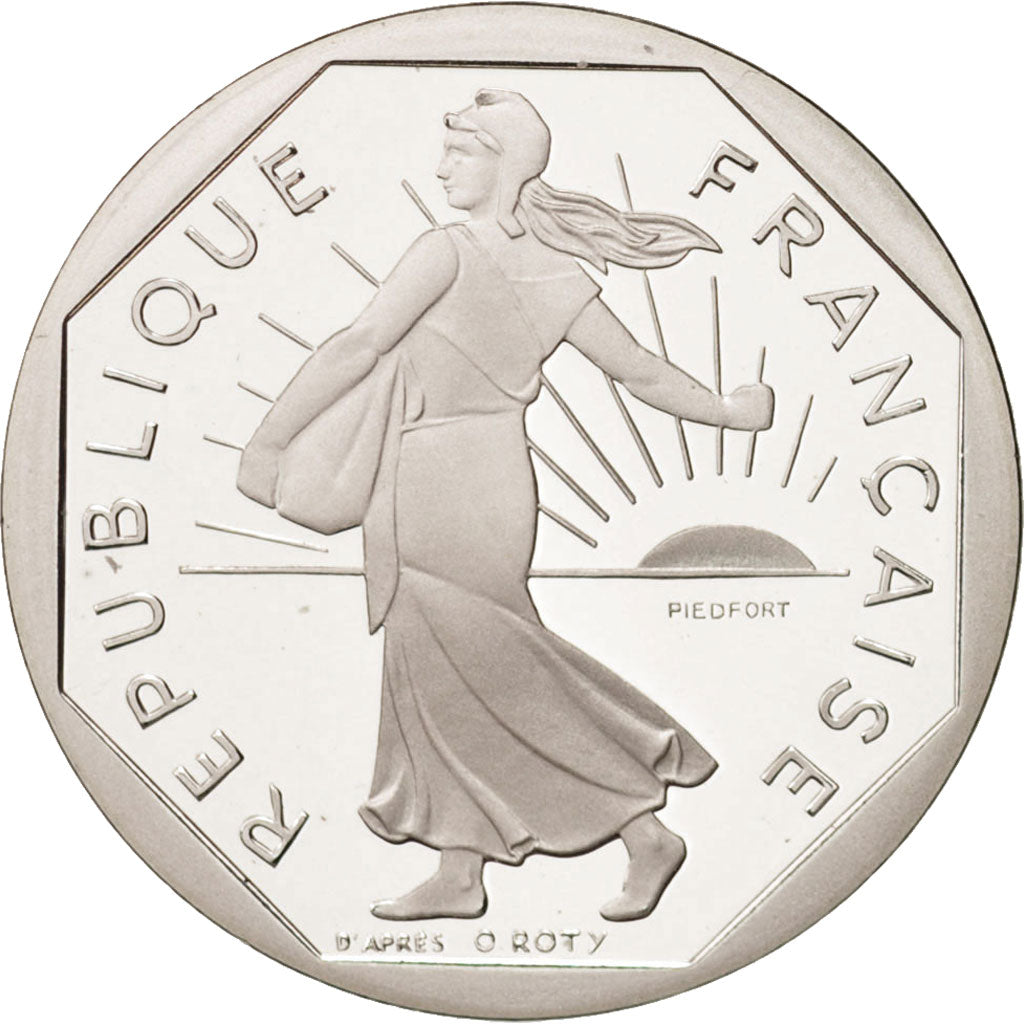Moneda, Francia, 2 Francs, 1992, Paris, FDC, Plata, Gadoury:123.P2