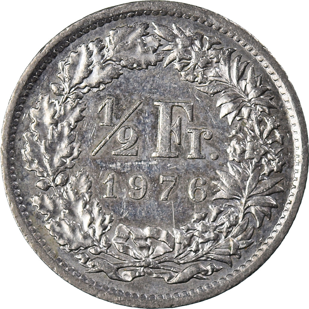 Moneda, Suiza, 1/2 Franc, 1976