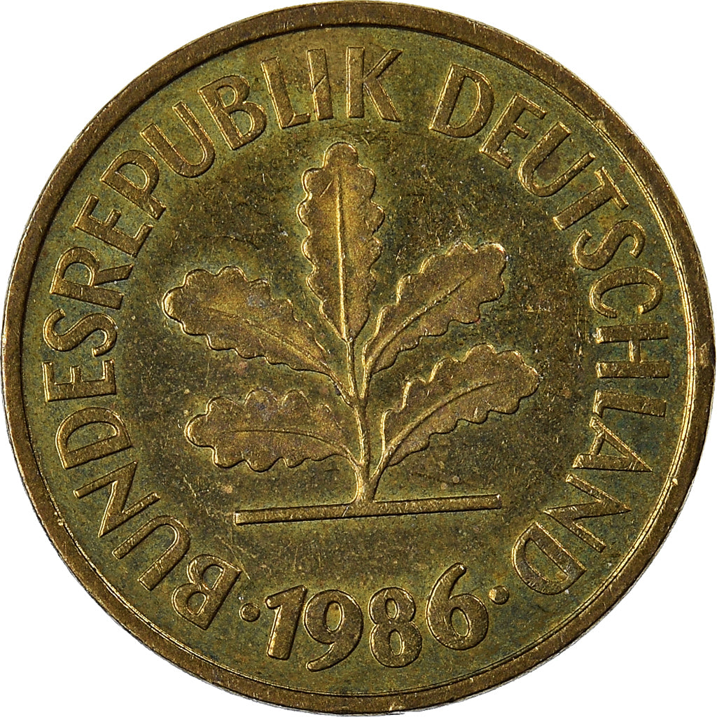 Moeda, ALEMANHA - REPÚBLICA FEDERAL, 5 Pfennig, 1986