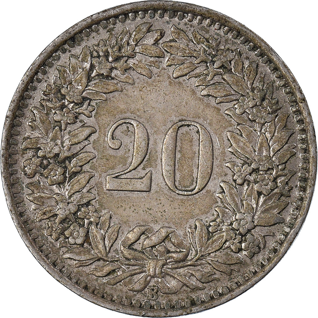 Coin, Switzerland, 20 Rappen, 1944