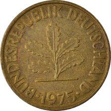 Münze, Bundesrepublik Deutschland, 10 Pfennig, 1975