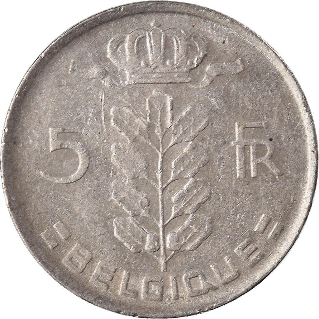 Münze, Belgien, 5 Francs, 5 Frank, 1976