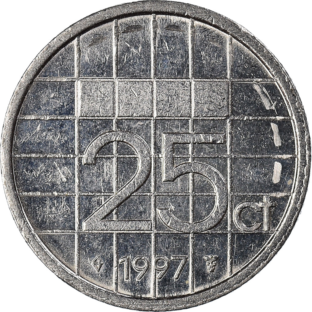 Münze, Niederlande, 25 Cents, 1997