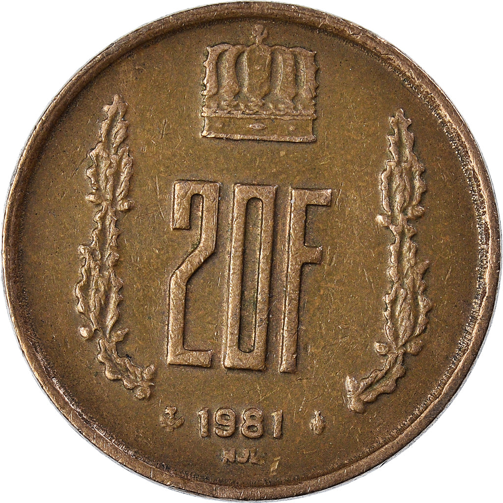 Monnaie, Luxembourg, 20 Francs, 1981